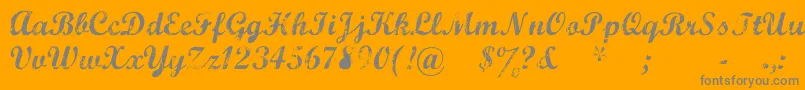 fuente MarcelleScript – Fuentes Grises Sobre Fondo Naranja