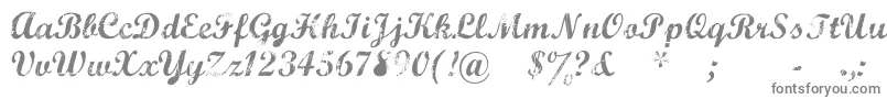 MarcelleScript-fontti – harmaat kirjasimet valkoisella taustalla