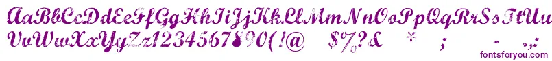 MarcelleScript-Schriftart – Violette Schriften auf weißem Hintergrund