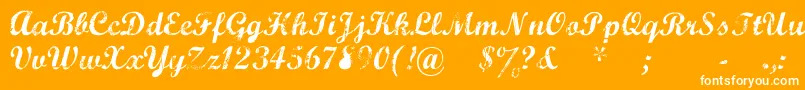 fuente MarcelleScript – Fuentes Blancas Sobre Fondo Naranja