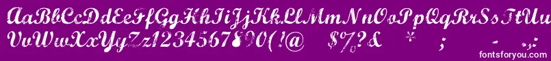 fuente MarcelleScript – Fuentes Blancas Sobre Fondo Morado