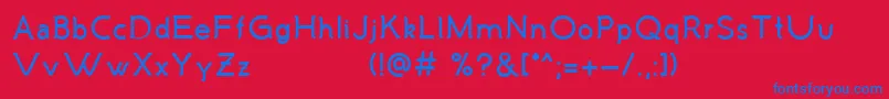 MalandrinoBold Font – Blue Fonts on Red Background