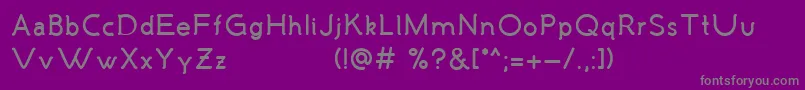 MalandrinoBold-fontti – harmaat kirjasimet violetilla taustalla