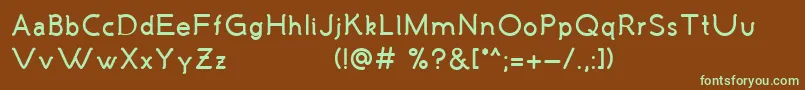 Шрифт MalandrinoBold – зелёные шрифты на коричневом фоне