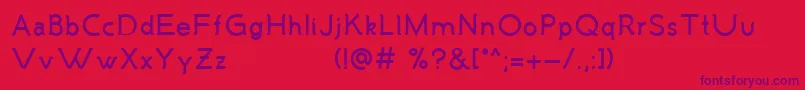 MalandrinoBold Font – Purple Fonts on Red Background