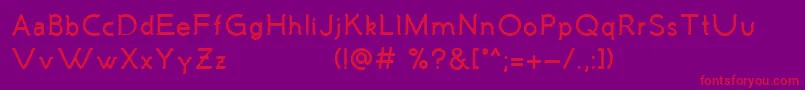 フォントMalandrinoBold – 紫の背景に赤い文字