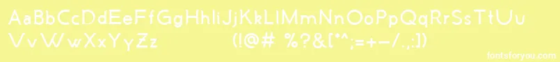 MalandrinoBold Font – White Fonts on Yellow Background