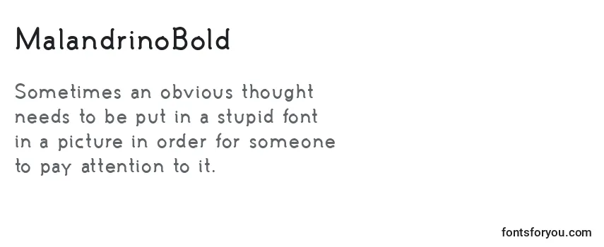 MalandrinoBold Font
