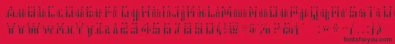 フォントCfb1AmericanPatriotSolid2Bold – 赤い背景に黒い文字