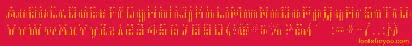 Cfb1AmericanPatriotSolid2Bold Font – Orange Fonts on Red Background