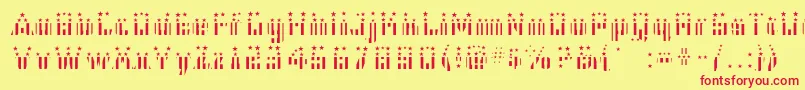 フォントCfb1AmericanPatriotSolid2Bold – 赤い文字の黄色い背景