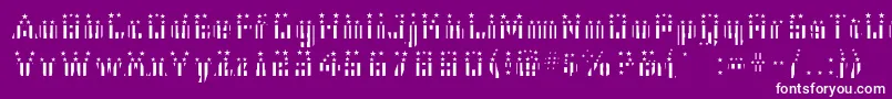 Cfb1AmericanPatriotSolid2Bold-Schriftart – Weiße Schriften auf violettem Hintergrund
