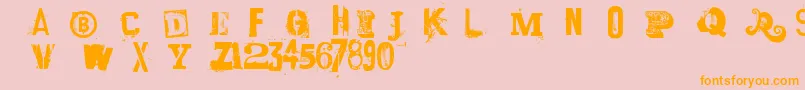 Laundromat1967 Font – Orange Fonts on Pink Background