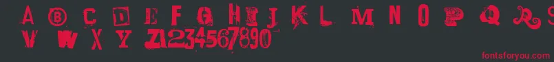 Laundromat1967 Font – Red Fonts on Black Background