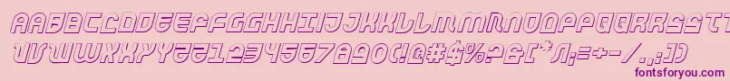 Trektrooper3Di Font – Purple Fonts on Pink Background