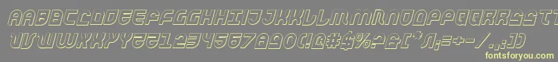 Trektrooper3Di Font – Yellow Fonts on Gray Background