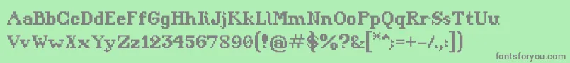 Arpegius Font – Gray Fonts on Green Background