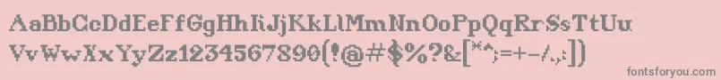 Arpegius Font – Gray Fonts on Pink Background