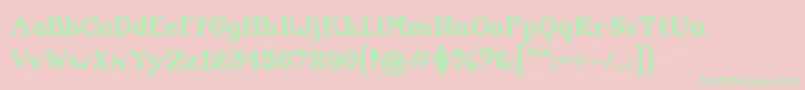 Arpegius Font – Green Fonts on Pink Background