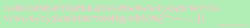 Arpegius Font – Pink Fonts on Green Background
