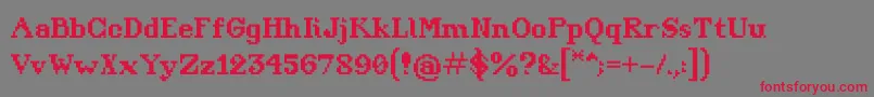Arpegius Font – Red Fonts on Gray Background