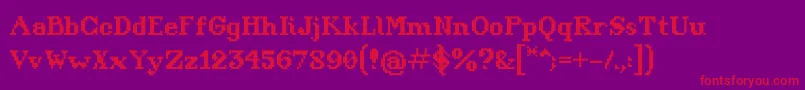 Arpegius Font – Red Fonts on Purple Background
