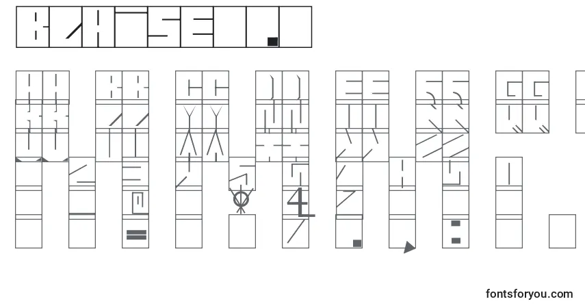 Шрифт Blaise1.1 – алфавит, цифры, специальные символы