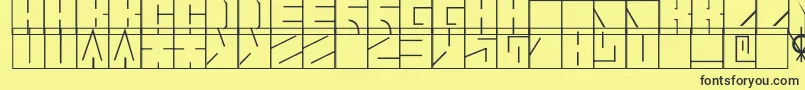 Blaise1.1-Schriftart – Schwarze Schriften auf gelbem Hintergrund