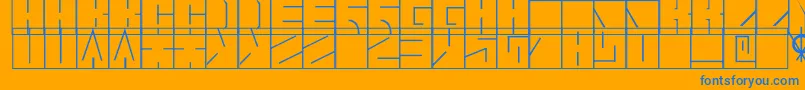 Blaise1.1-fontti – siniset fontit oranssilla taustalla