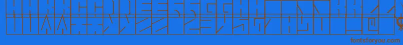 Police Blaise1.1 – polices brunes sur fond bleu
