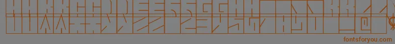 フォントBlaise1.1 – 茶色の文字が灰色の背景にあります。