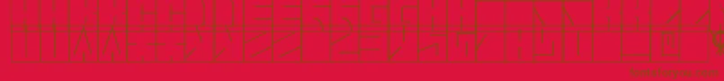 フォントBlaise1.1 – 赤い背景に茶色の文字