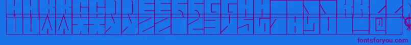 Police Blaise1.1 – polices violettes sur fond bleu