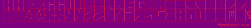 Blaise1.1 Font – Red Fonts on Purple Background