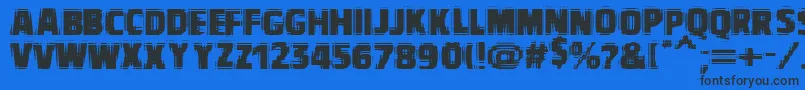 VtcbadvisionRegular Font – Black Fonts on Blue Background