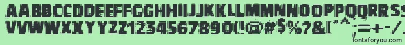 VtcbadvisionRegular Font – Black Fonts on Green Background