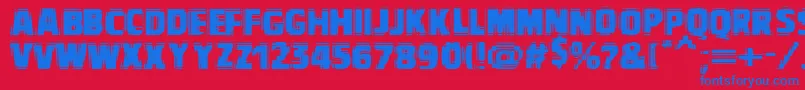 VtcbadvisionRegular Font – Blue Fonts on Red Background