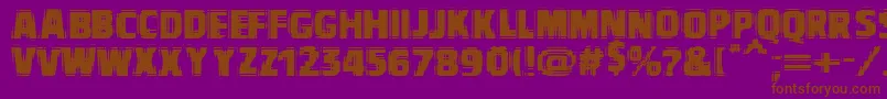 VtcbadvisionRegular-fontti – ruskeat fontit violetilla taustalla