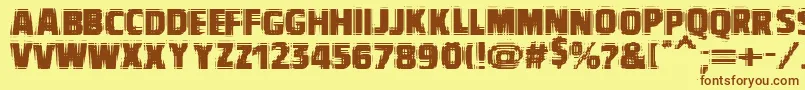 VtcbadvisionRegular Font – Brown Fonts on Yellow Background
