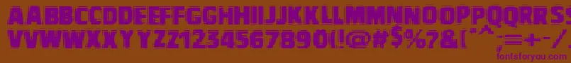VtcbadvisionRegular Font – Purple Fonts on Brown Background