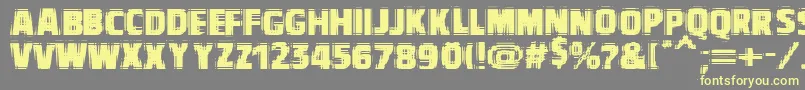 VtcbadvisionRegular Font – Yellow Fonts on Gray Background