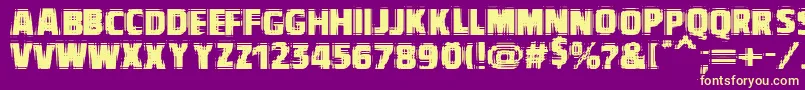 VtcbadvisionRegular Font – Yellow Fonts on Purple Background