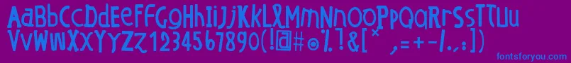 More about OEDansLO Font OEDansLO Font – Blue Fonts on Purple Background