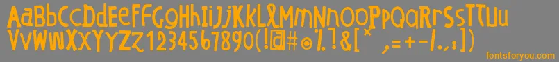 OEDansLO Font – Orange Fonts on Gray Background