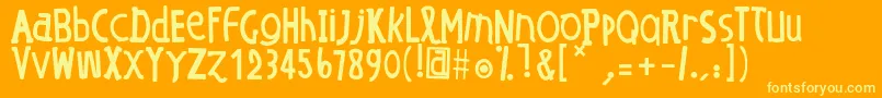 More about OEDansLO Font OEDansLO Font – Yellow Fonts on Orange Background