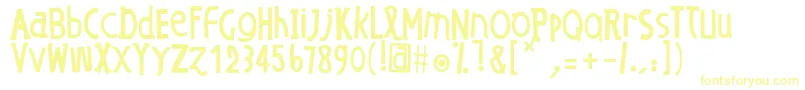 OEDansLO Font – Yellow Fonts on White Background