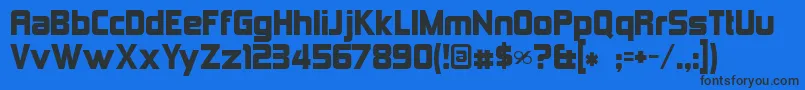 Шрифт Kimberle – чёрные шрифты на синем фоне