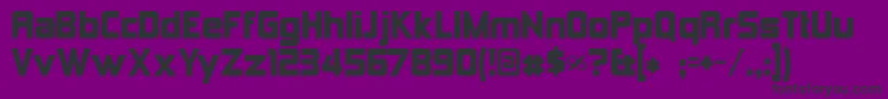 Kimberle-fontti – mustat fontit violetilla taustalla