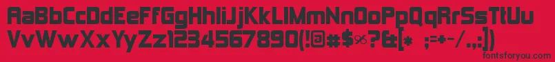 Kimberle Font – Black Fonts on Red Background