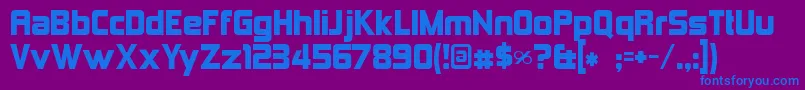 フォントKimberle – 紫色の背景に青い文字